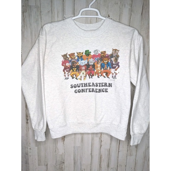 Southeastern Conference SEC College Mascot Sweatshirt Sz S Hanes Ultimate Cotton - Picture 1 of 8